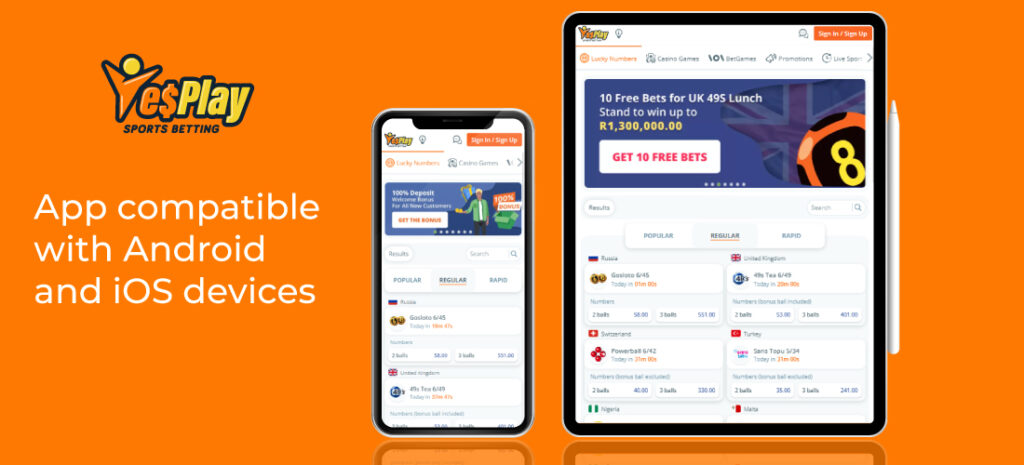 Information about the mobile application of Yesplay for iOS and Android