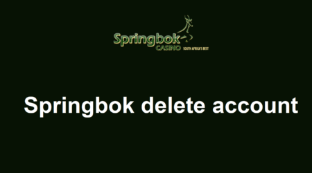 How can I delete an account on Springbok casino?