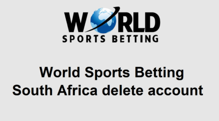 How can I delete an account on World Sports Betting South Africa?