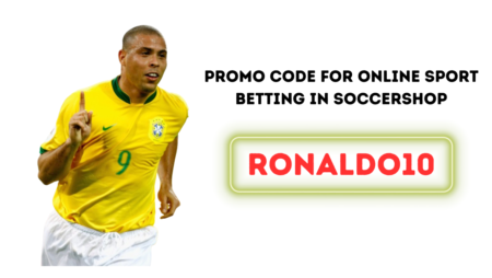 Promo code Ronaldo10 for online sport betting in SoccerShop