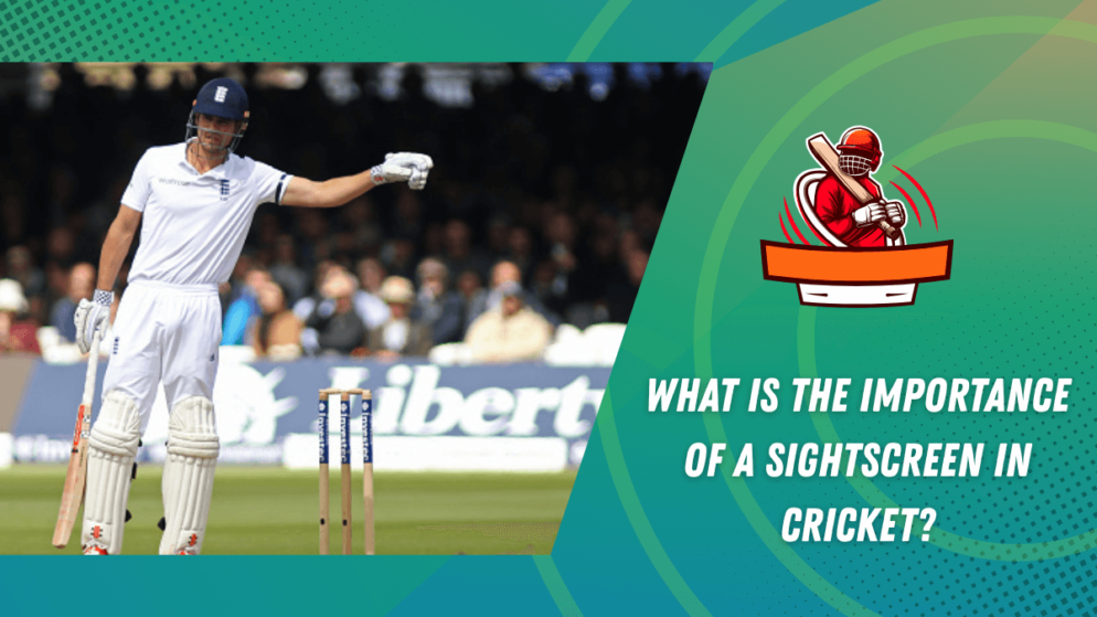 What is the importance of a sightscreen in cricket?