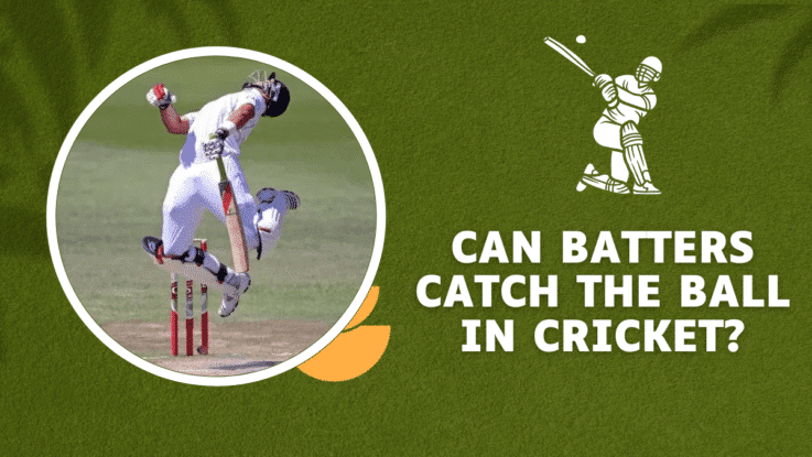 Can batters catch the ball in the sport of cricket?