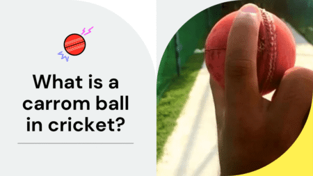 What is a carrom ball in the sport of cricket?