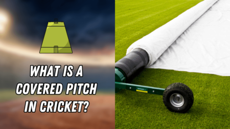 What is a covered pitch in the sport of cricket?
