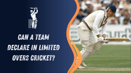 Can a team declare in limited overs cricket?