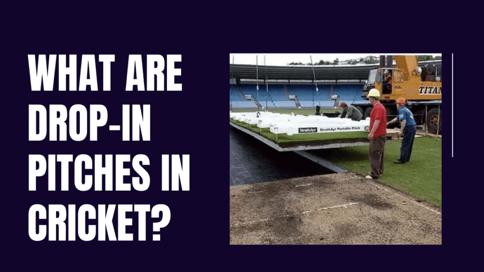 What are drop-in pitches in the sport of cricket?