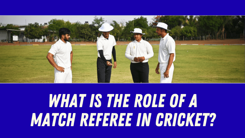 What is the role of a match referee in cricket?