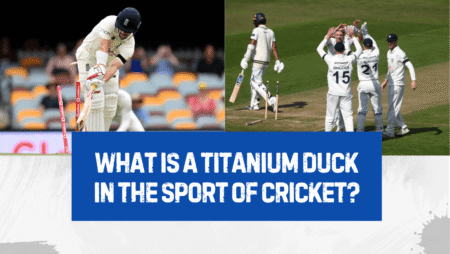 What is a titanium duck in the sport of cricket?