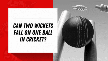 Can two wickets fall on one ball in cricket?